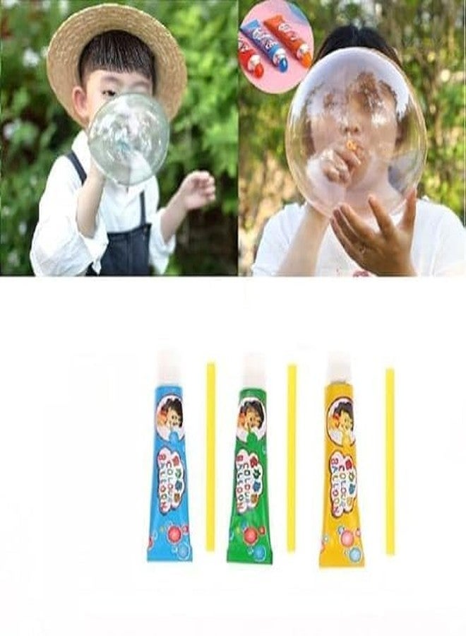 LittleLovik Bubble Balloon Making Glue (Pack of 3 Tubes), Colorful Bubble Blowing Toy, Bubbles Crafting Outdoor Toy for Kids (Multicolor). - Image 1